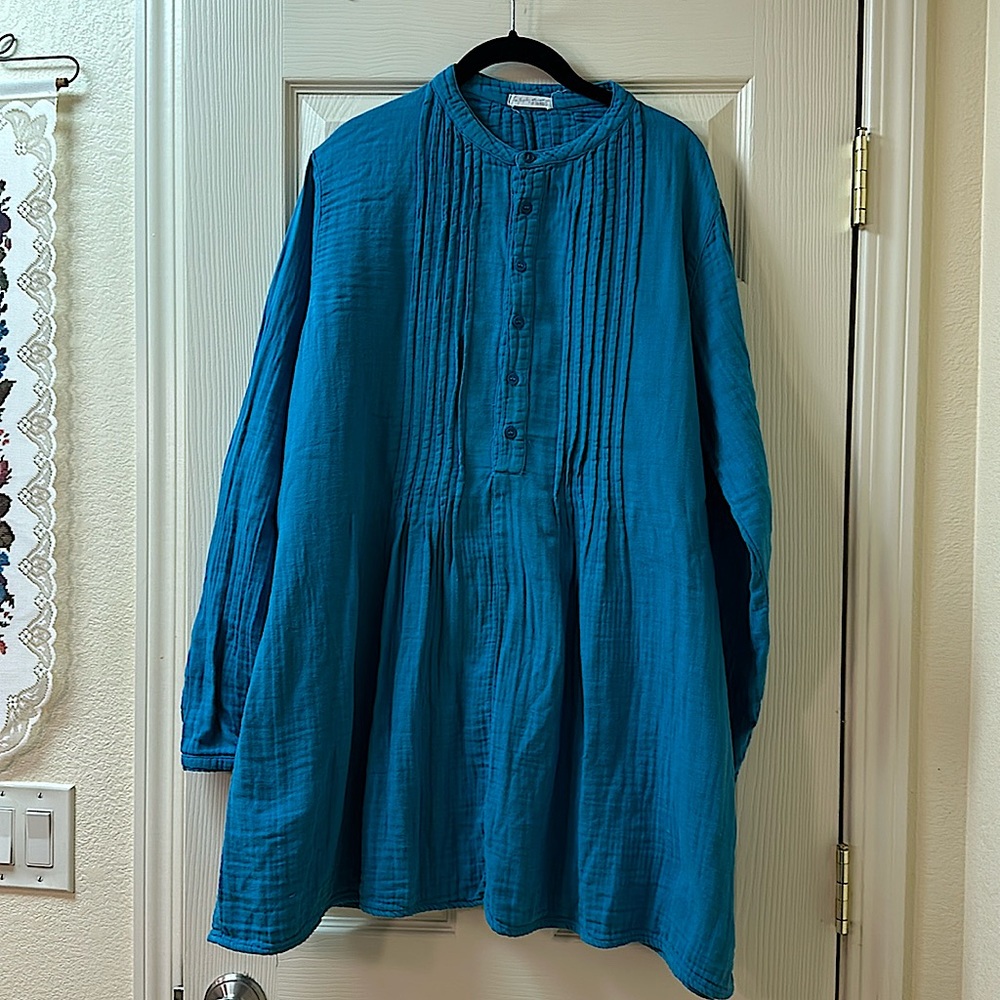 Free People Yoko Tunic. Size Medium. Turquoise